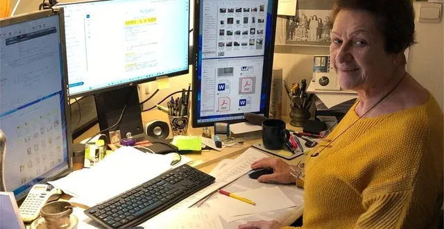 photo  présidente de l’apspbc, michelle sadoulet a déjà commencé à recueillir photos et articles de presse de l’époque.  &copy;  le maine libre 