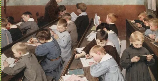 photo  les traditions de l’école à l’ancienne.  &copy;  collection privée 