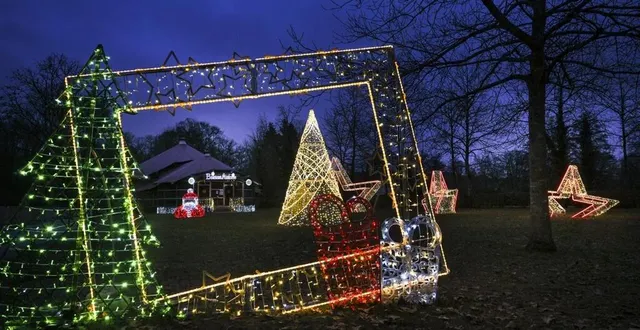 photo  l’abbaye de l’épau était illuminée pendant les fêtes.  &copy;  photo : le maine libre – denis lambert 