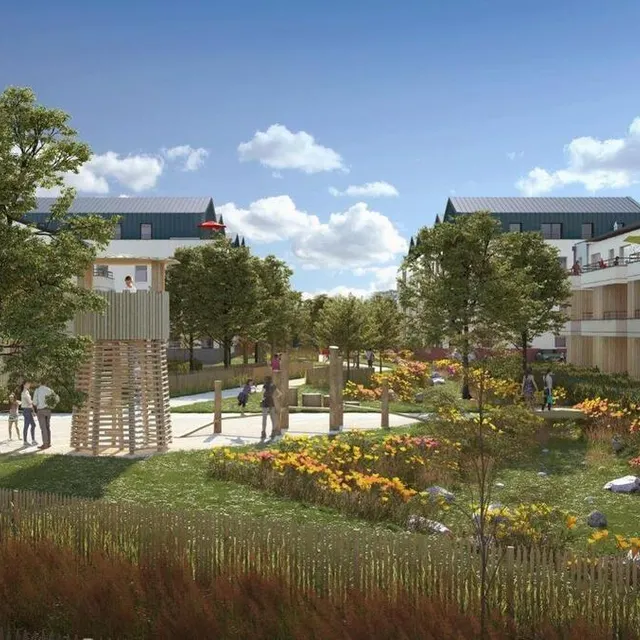 photo la coulée verte du projet du parc beaulieu traversera le site et sera accessible à tous.  ©  p2i