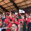 photo  les plus fervents supporters du fc flers étaient réunis du côté gauche de la tribune au stade du hazé pour la montée en n3 du fc flers, dimanche 4 juin 2023. au total, ils étaient plus de 1 000 personnes. 