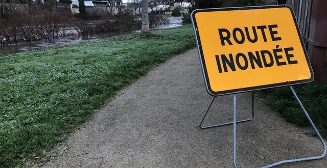 photo  ce vendredi 5 janvier 2024, sept routes départementales sont toujours fermées en sarthe, pour cause d’inondations.  &copy;  archives ouest-france 
