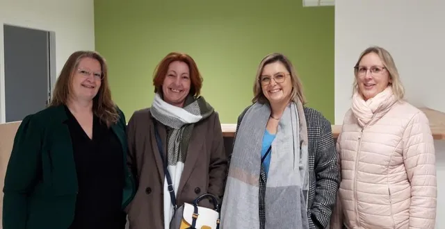 photo  de gauche à droite : rachel grudet, noëlle lambert, laëtitia dubois et aurélie louaisil.  &copy;  le maine libre 