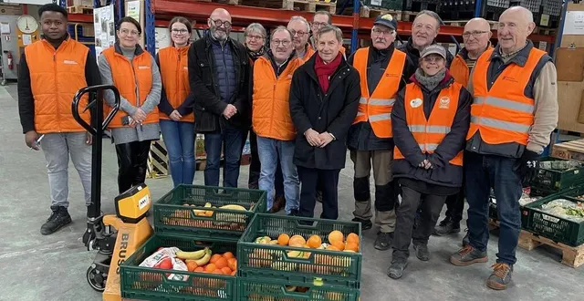 photo  joaquim pueyo, maire d’alençon, a remercié les bénévoles de la banque alimentaire de l’orne, jeudi 4 janvier 2024.  &copy;  ouest-france 