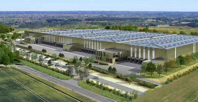 photo  vue d’ensemble du futur ensemble logistique et industrielle prévu zone de l’étoile à trangé.  &copy;  visuel scannel properties 