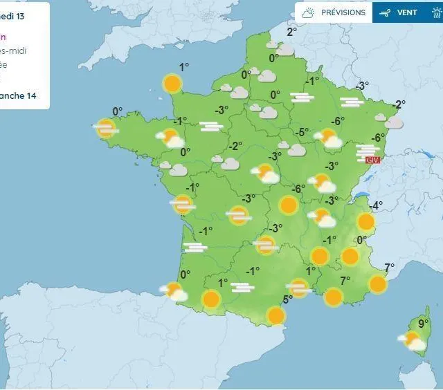 Météo. Jusqu’à 8 °C dans la matinée, le froid persiste au nord et