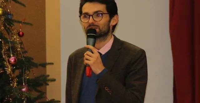 photo  le maire jérôme prémartin lors de la cérémonie des vœux.  &copy;  le maine libre 