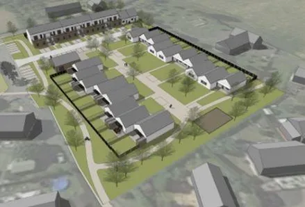 photo  le futur écoquartier sera construit sur le site de l’ancien terrain de football au lieu-dit « la petite pêcherie ».  &copy;  mancelle d’habitation 