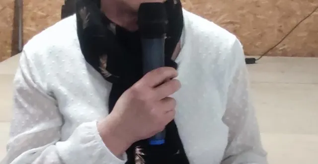 photo  la maire agnès verdier pendant son allocution.  &copy;  le maine libre 