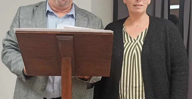 photo  le maire daniel rieucros et sa première adjointe catherine vilfeu.  &copy;  le maine libre 