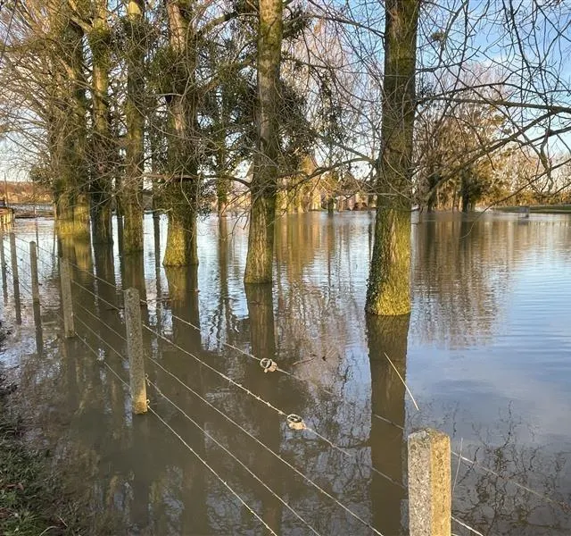Crue de la Dives à Beaumais (Calvados), à, l'Est de Falaise. Ouest-France photo crue de la dives à beaumais (calvados), à, l'est de falaise. © ouest-france