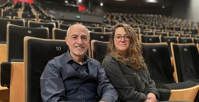 photo  roland bouchon et élise dupont, nouvelle chargée de programmation et de production pour la ville, qui a pris son poste le 1er décembre 2023.  &copy;  le maine libre 