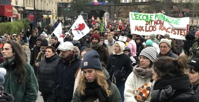 photo  le mans, dimanche 21 janvier 2024. la manifestation a duré plus d’une heure et demie dans les rues du mans.  &copy;  le maine libre 