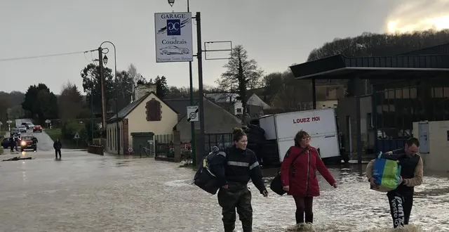 photo  grâce aux travaux d’aménagement de ses cours d’eau, saint-aubin-des-coudrais ne devrait plus revivre le même scenario qu’en 2018 et 2020 (notre photo) où l’eau avait envahi une partie de la commune.  &copy;  archives le maine libre 