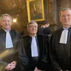 photo jean-luc adda, président du tribunal de commerce, entouré de jean-philippe leverrier et marc de gouvion saint-cyr, nouveaux juges bénévoles.