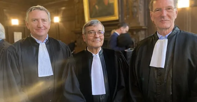 photo  jean-luc adda, président du tribunal de commerce, entouré de jean-philippe leverrier et marc de gouvion saint-cyr, nouveaux juges bénévoles.  &copy;  ouest-france 