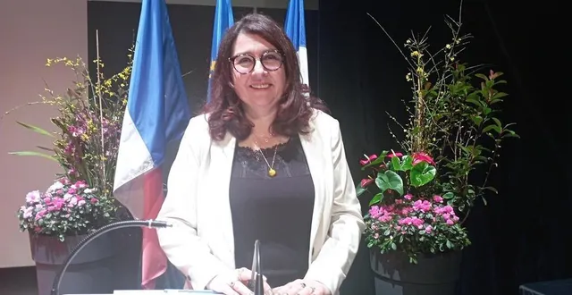 photo  béatrice latouche a présenté ses vœux à l’espace ronsard, mardi 16 janvier 2024.  &copy;  ouest-france 