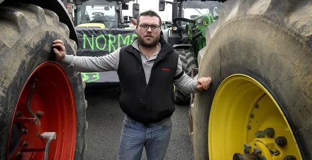 photo  salarié agricole depuis des années, bertrand verrière faisait partie des agriculteurs mobilisés, ce jeudi 25 janvier 2024, pour cette journée d’action à l’initiative des syndicats ja et fdsea de la mayenne.  &copy;  marc ollivier/ouest-france 