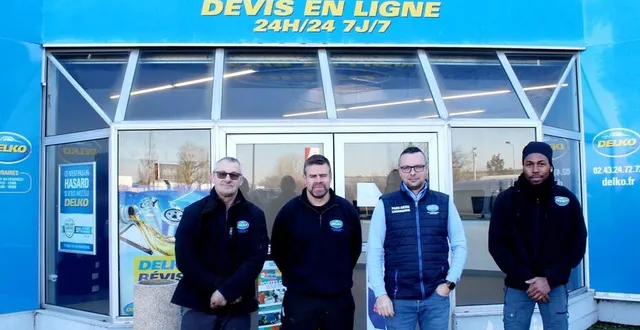 photo  l’équipe de delko autour de franck chauvet (2e à droite).  &copy;  le maine libre 