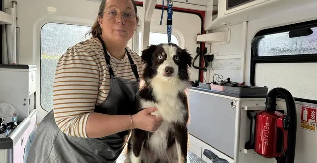 photo  dans l’orne, camille chaillou a lancé son salon de toilettage itinérant.  &copy;  ouest-france 