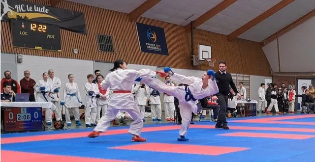 photo  lors d’un combat d’une coréenne venue pour l’open de paris.  &copy;  le maine libre 