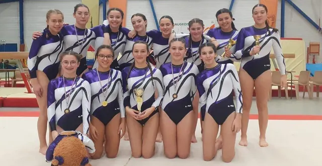 photo  les gymnastes des feux follets sont rentrées de la première compétition départementale de la saison avec dix médailles.  &copy;  co 