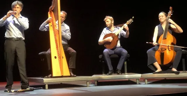 photo  la formation the curious bards a séduit le public, dimanche 28 janvier 2024, avec son humour et ses musiques traditionnelles d’écosse et d’irlande du xviiie siècle.  &copy;  ouest-france 