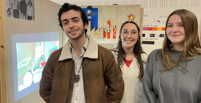 photo  swann, perrine et loona sont tous trois étudiants en métiers des arts et du design, spécialité bois.  &copy;  le maine libre 