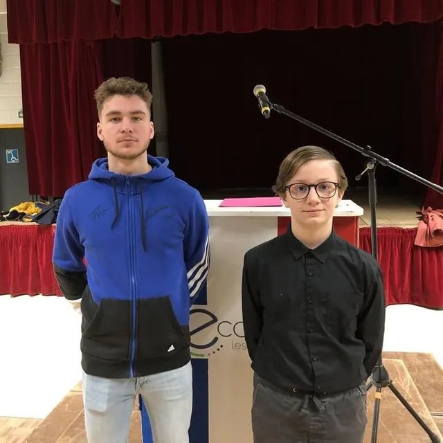 photo les jeunes sportifs d’écouché ont été mis à l’honneur, dont les karatékas romain chapelais, champion départemental en junior et qui a obtenu sa ceinture noire en 2023, et nathan bouville, sacré champion de l’orne en benjamin.  ©  ouest-france