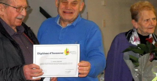 photo  andré beaury et jeannette andré ont été récompensés.  &copy;  le maine libre 
