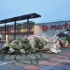photo le carrefour market a été encore visé par les agriculteurs en colère, ce jeudi 1er février 2024, à sablé-sur-sarthe.