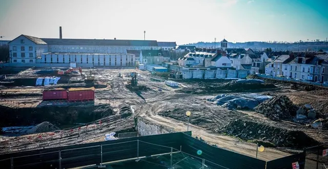 photo  le mans, vendredi 19 janvier 2024. le projet immobilier, voisin de l’ancienne manufacture des tabacs, s’étend sur quasiment tout un pâté de maison.  &copy;  le maine libre – yvon loué 
