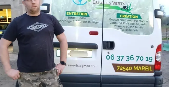 photo  vincent vallée est à votre service pour entretenir vos espaces verts.   &copy;  le maine libre 