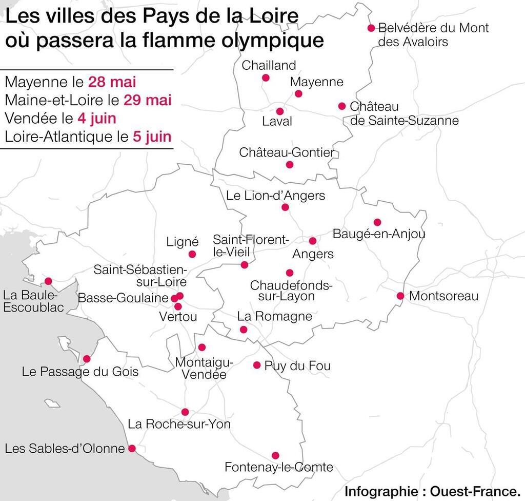 Pays De Loire - Où Passera La Flamme Olympique En Pays De La Loire ...