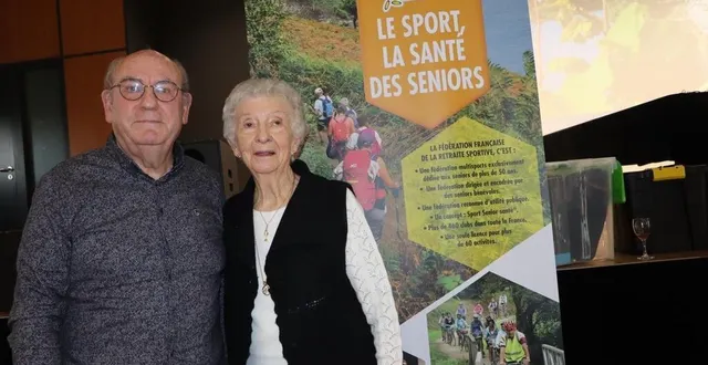 photo  yves perrigouas, le président de la retraite sportive sarthe et vègre, en compagnie de solange lottin, l’adhérente la plus âgée de l’association.  &copy;  ouest-france 
