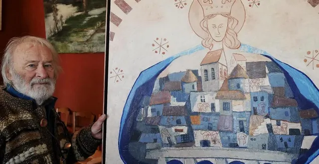 photo  christian malézieux a offert, en 2018, un tableau à la municipalité, une vierge au manteau protégeant le village.  &copy;  archives ouest-france 