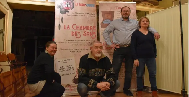 photo  les bénévoles et l’animatrice du musée ont tenu à partager cette belleexpérience de la chambre des sons.  &copy;  le maine libre 