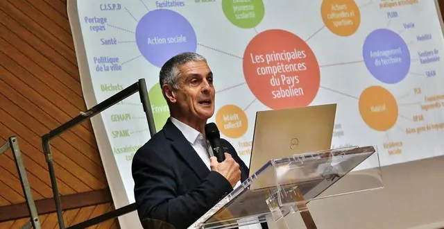 photo  daniel chevalier, président de la communauté de communes du pays sabolien, a présenté les orientations budgétaires de la collectivité pour 2024, vendredi 9 février, à vion.  &copy;  ouest-france 