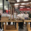 photo  les élèves ébénistes vont fabriquer un lutrin, à la main, encadrés par deux professeurs, tabatha jean et vincent lomet, au lycée don bosco de giel-courteilles. 