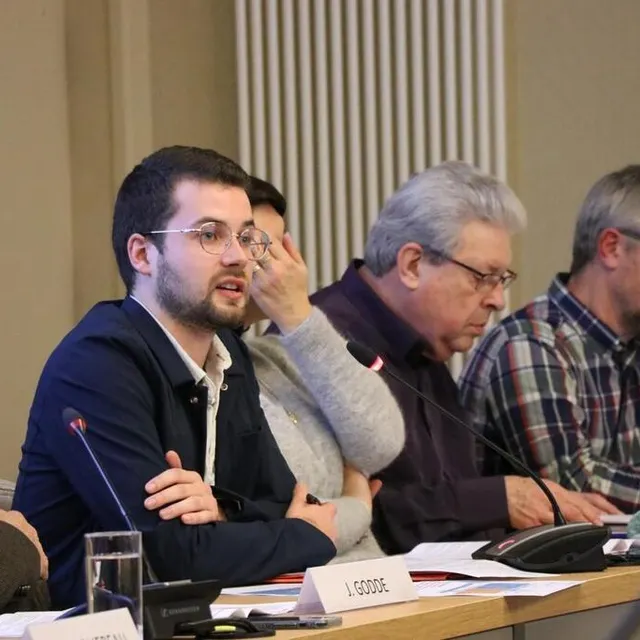 photo axel blanchard, chargé de mission mobilité au sein d’anjou bleu communauté, a présenté le schéma directeur cyclable de l’intercommunalité.  ©  ouest-france