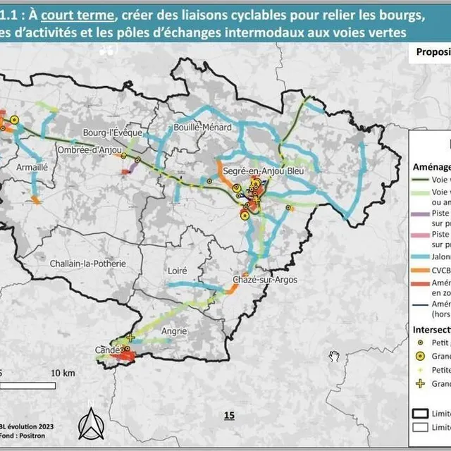 photo à court terme, en 2030, anjou bleu communauté souhaite avoir créé des liaisons cyclables pour relier les bourgs, les zones d’activités et les pôles d’échanges intermodaux aux voies vertes.  ©  bl evolution