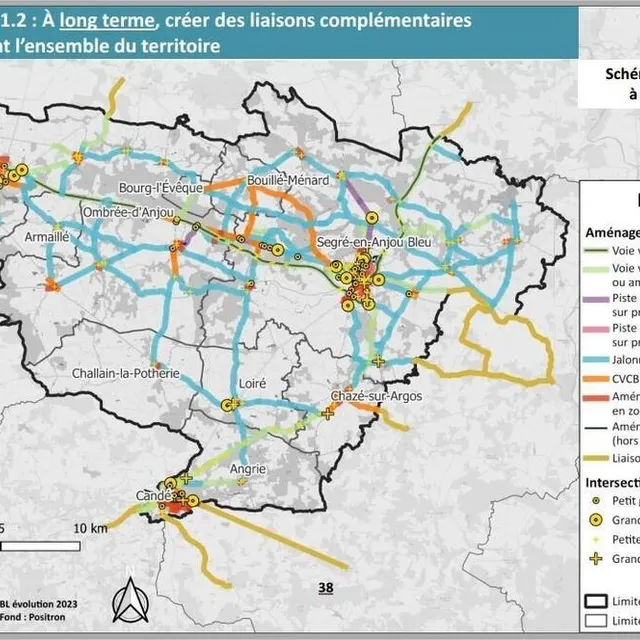 photo à long terme, à horizon 2045, anjou bleu communauté souhaite avoir créé des liaisons complémentaires maillant l’ensemble du territoire.  ©  bl evolution