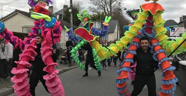 photo  des mascottes avaient défilé toute l’après-midi lors de l’édition 2023 du carnaval de flers (orne)?.  &copy;  archives 