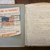 photo dans son journal de la guerre, xavier rousseau rédige ce qu’il sait de la vie argentanaise, et collecte aussi des documents (ici de la propagande anti-américaine).