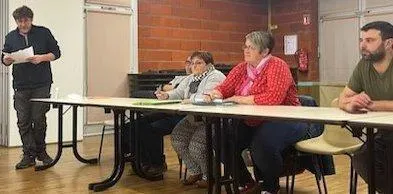 photo  à gauche, le président pierre landry et le bureau.  &copy;  ouest-france 