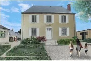 photo  le projet de réhabilitation du presbytère en mairie.  &copy;  infographie léon cany-paris 