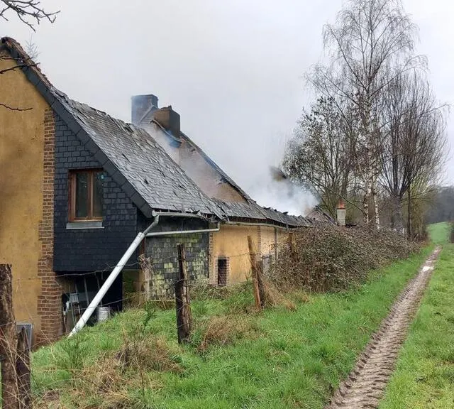 photo la maison détruite à vibraye serait une résidence secondaire.  ©  ouest-france
