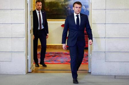 photo Le Président Emmanuel Macron arrive à une conférence de presse après le sommet de soutien à l’Ukraine, avec une vingtaine de pays européens, à l’Élysée le 26 février 2024 REUTERS 
