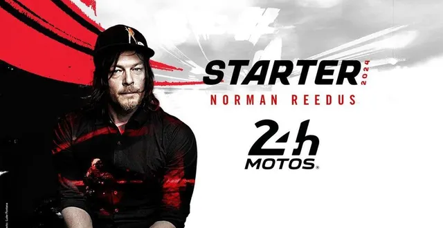 photo  passionné de moto, l’acteur américain norman reedus donnera le départ des prochaines 24 heures motos.  &copy;  luke fontana 