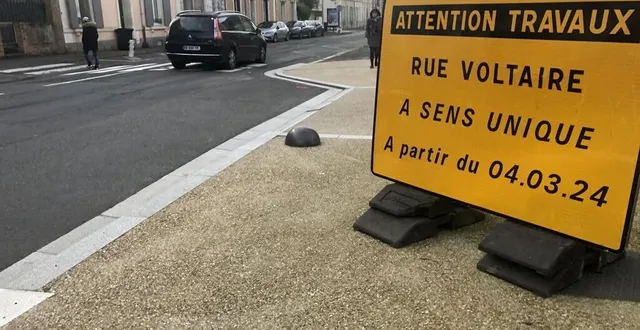 photo  la rue voltaire, au mans (sarthe), sera en travaux à partir du lundi 4 mars 2024.  &copy;  ouest-france 